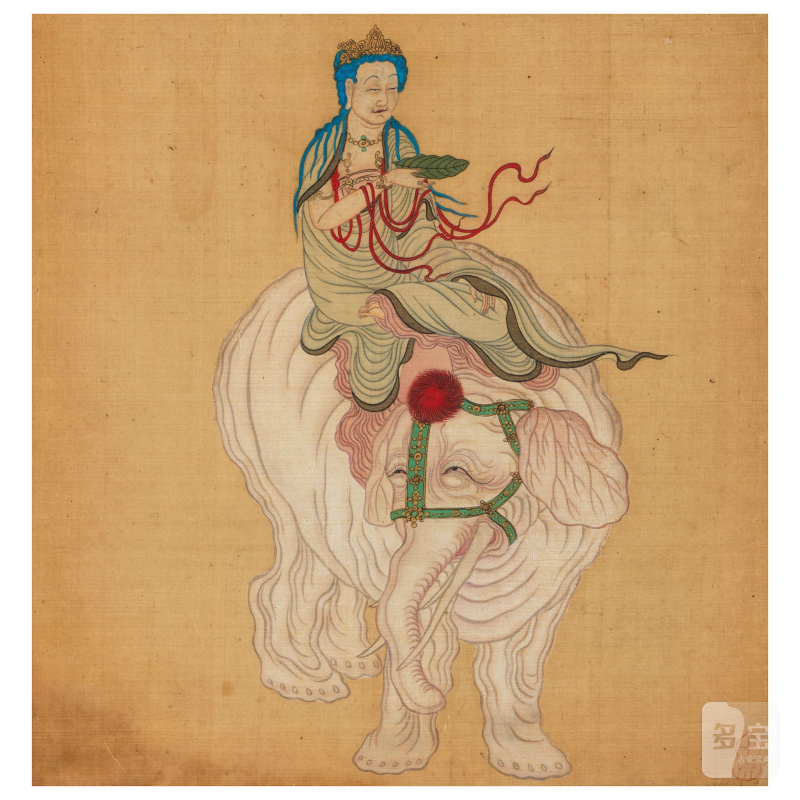 佚名（十九至二十世紀） 佛像三幅 設色絹本 鏡框 | ANONYMOUS (19TH/20TH CENTURY) - 图4